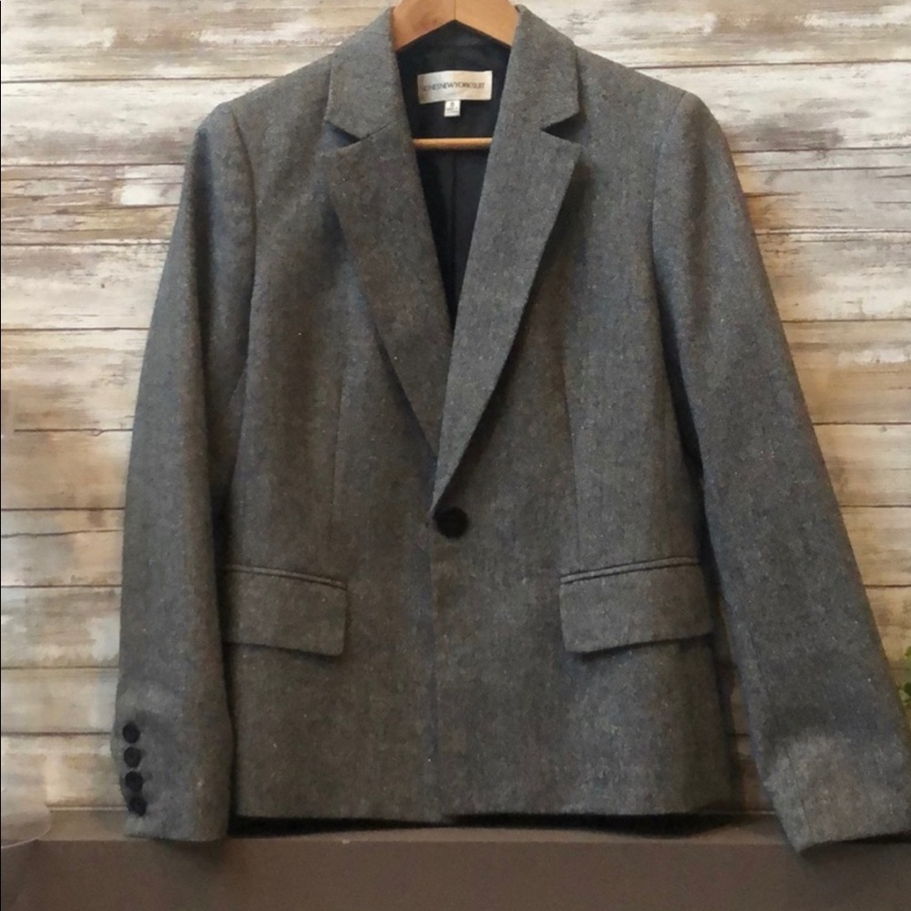 Jones New York blazer suit jacket tweed w sparkles